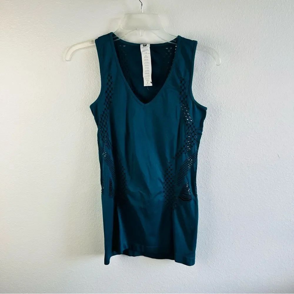 Fabletics Teal Cut Out Tank Women Size S